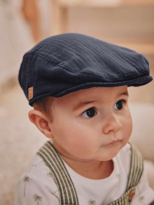 Navy Blue Flat Cap (0mths-2yrs)