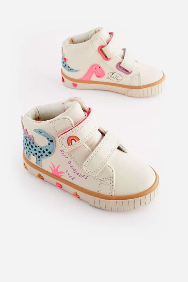 Cream Dinosaur High Top Trainers