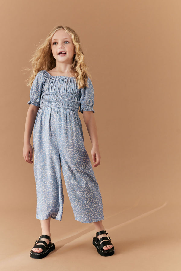 Copy Blue Ditsy Printed Jumpsuit