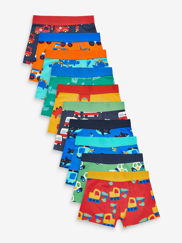 Bright Primary Print Trunks 10 Pack (1.5-12yrs)