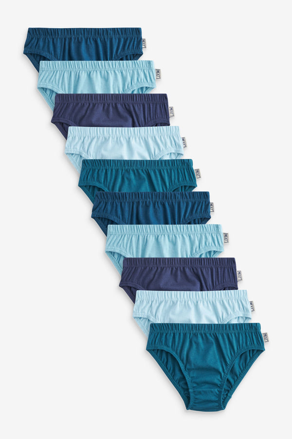 Blue Tonal Briefs 10 Pack (1.5-16yrs)