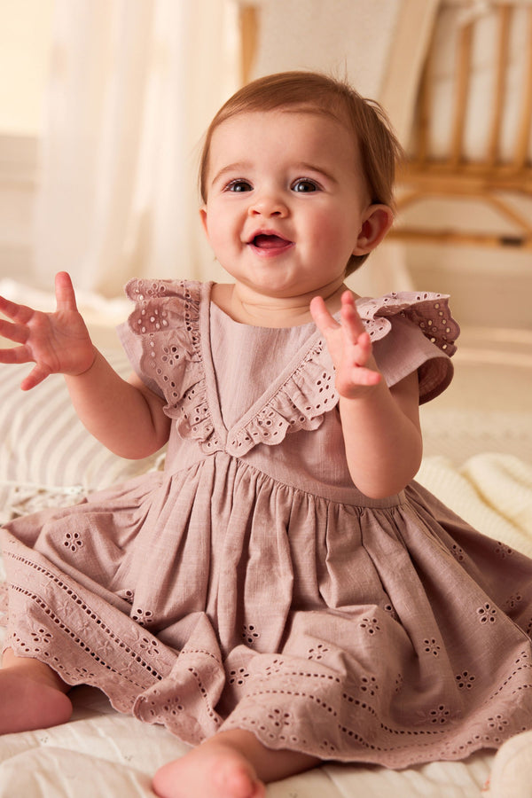 Mink Pink Baby Broderie Dress (0mths-2yrs)