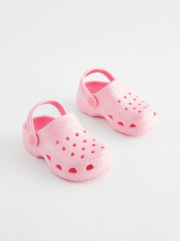 Pink Glitter Clogs