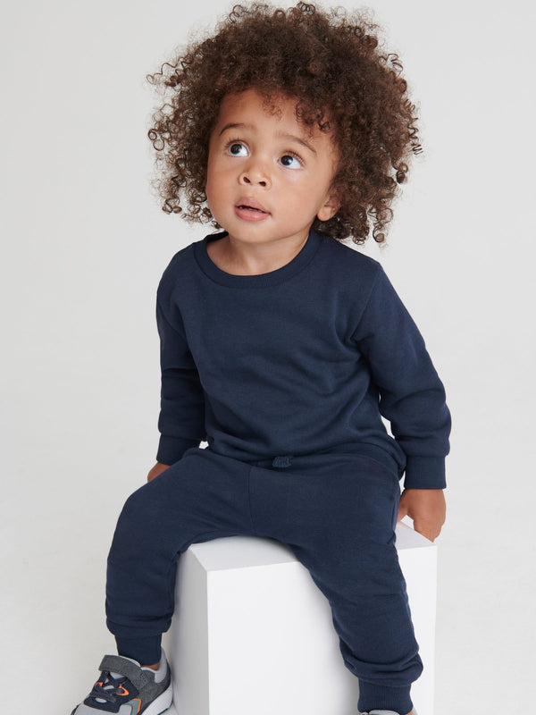 Blue Navy Plain Jersey Sweatshirt and Joggers Set (3mths-7yrs)