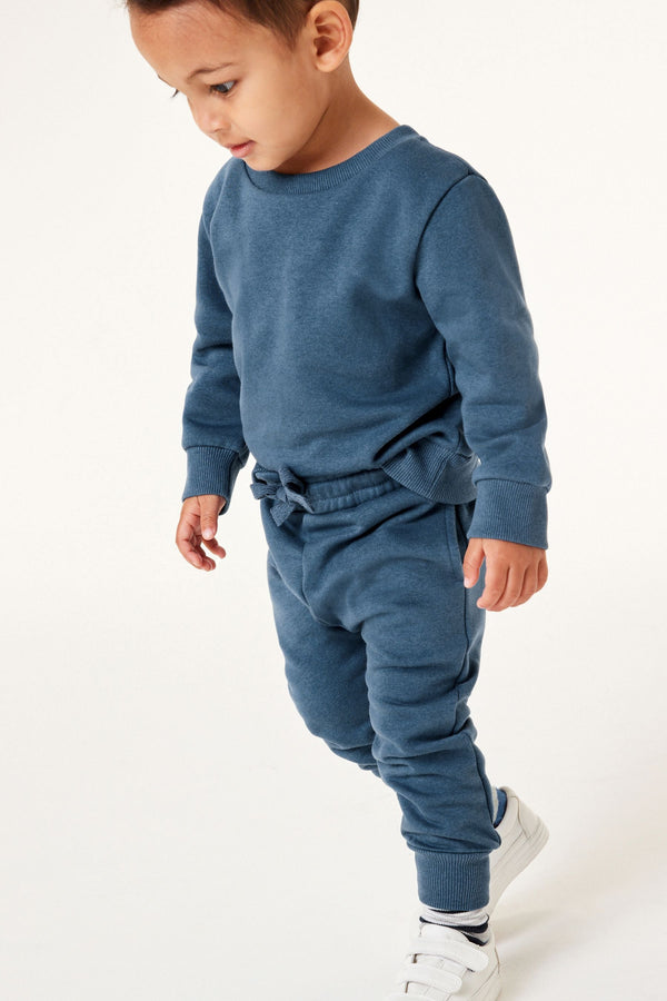 Blue Plain Jersey Sweatshirt and Joggers Set (3mths-7yrs)