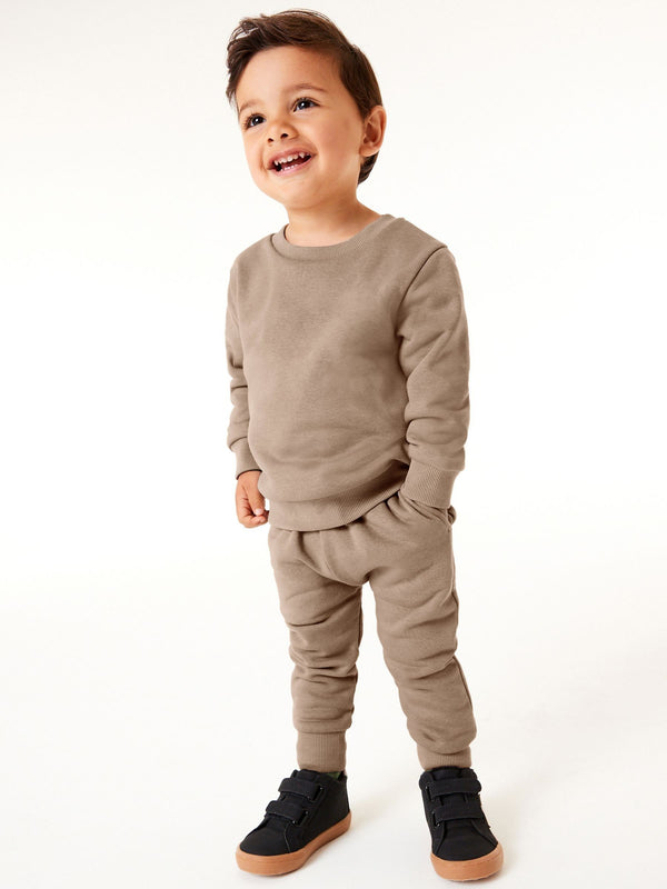 Stone Plain Jersey Sweatshirt and Joggers Set (3mths-7yrs)