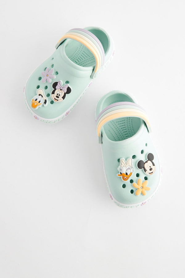 Green Minnie Mouse Character Clogs