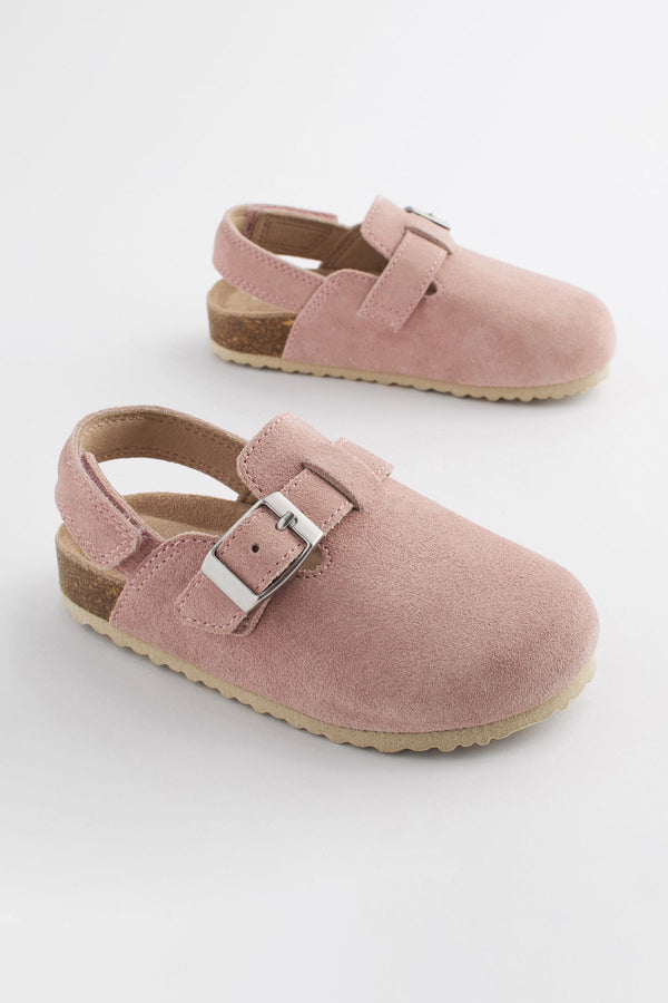 Pink Suede Clogs