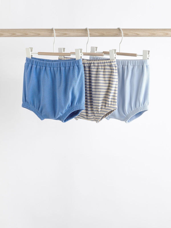 Blue Baby Textured Shorts 3 Pack