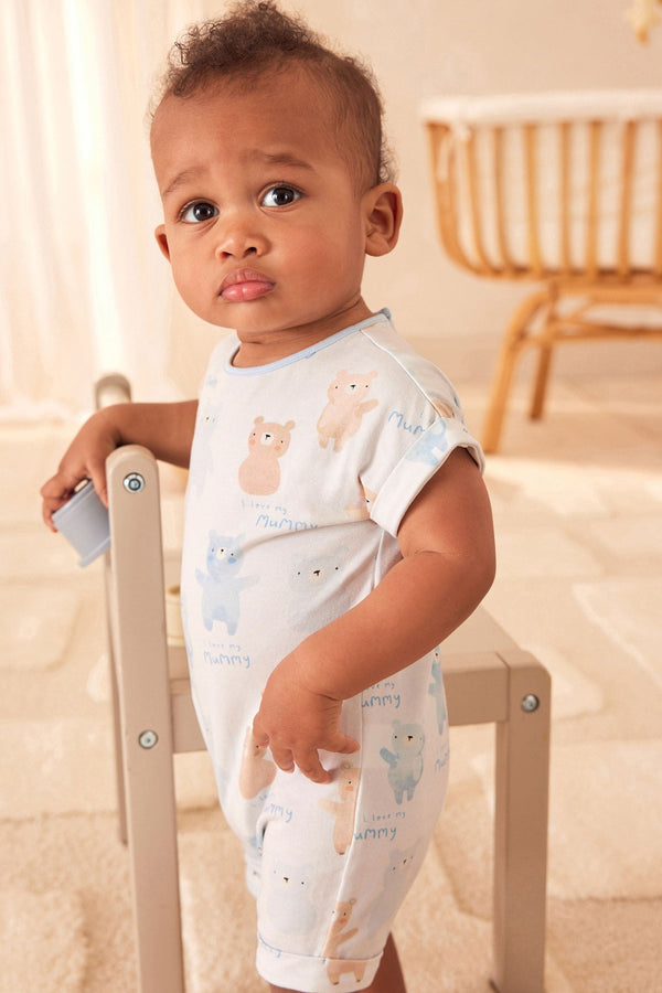 Blue Mummy Baby Jersey Romper