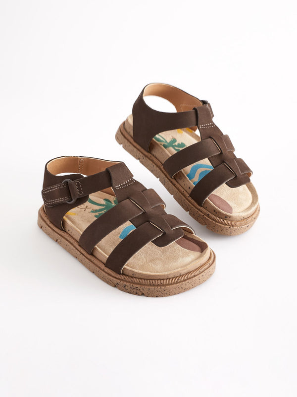 Brown Leather Fisherman Sandals