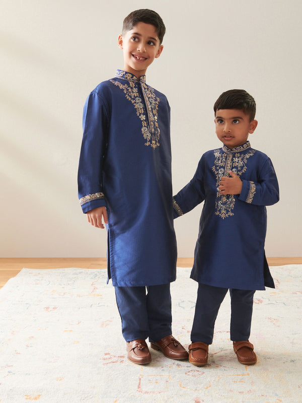 Navy Blue EID Kurta (3mths-16yrs)