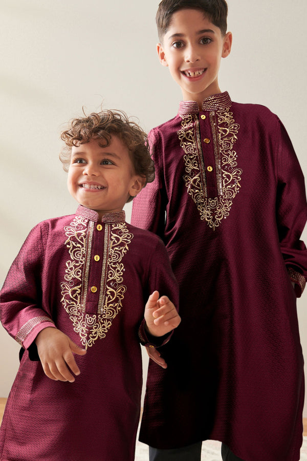 Burgundy Red Boys Kurta (3mths-16yrs)