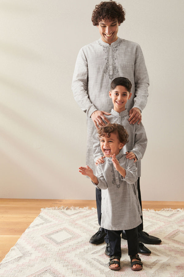 Grey Boys Kurta (3mths-16yrs)