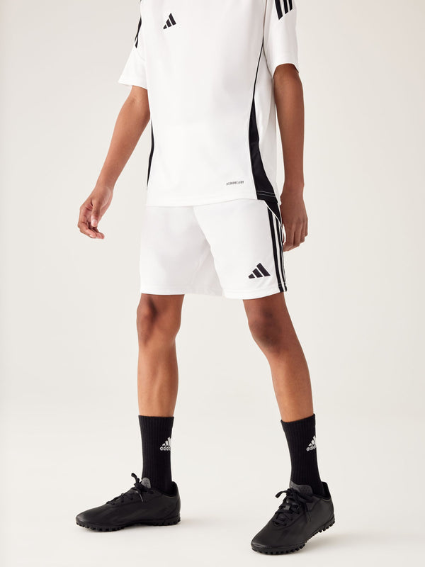 adidas White/Black Tiro 24 Kids Shorts