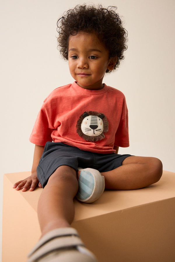 Red 3D Character Short Sleeve T-Shirt (3mths-7yrs)