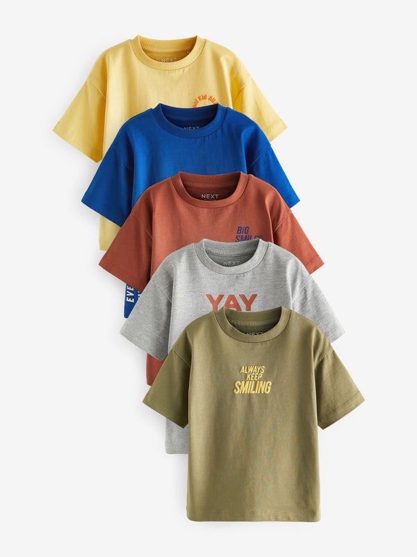 Multi Short Sleeve T-Shirts 5 Pack (3mths-7yrs)