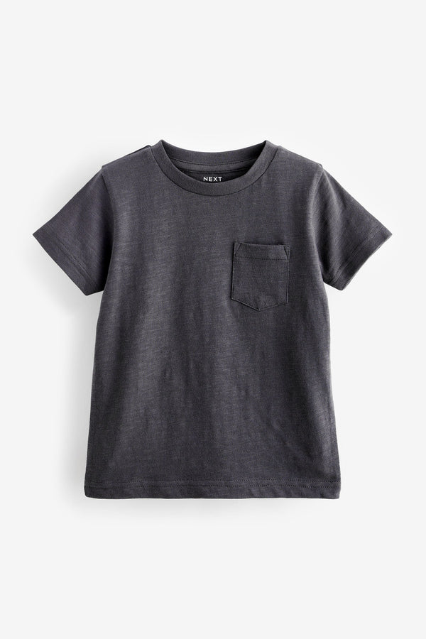 Charcoal Grey 100% Cotton Short Sleeve Plain T-Shirt (3mths-7yrs)