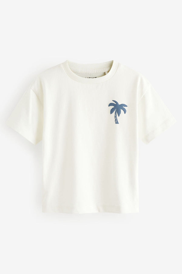 White Simple Short Sleeve T-Shirt _fawre_