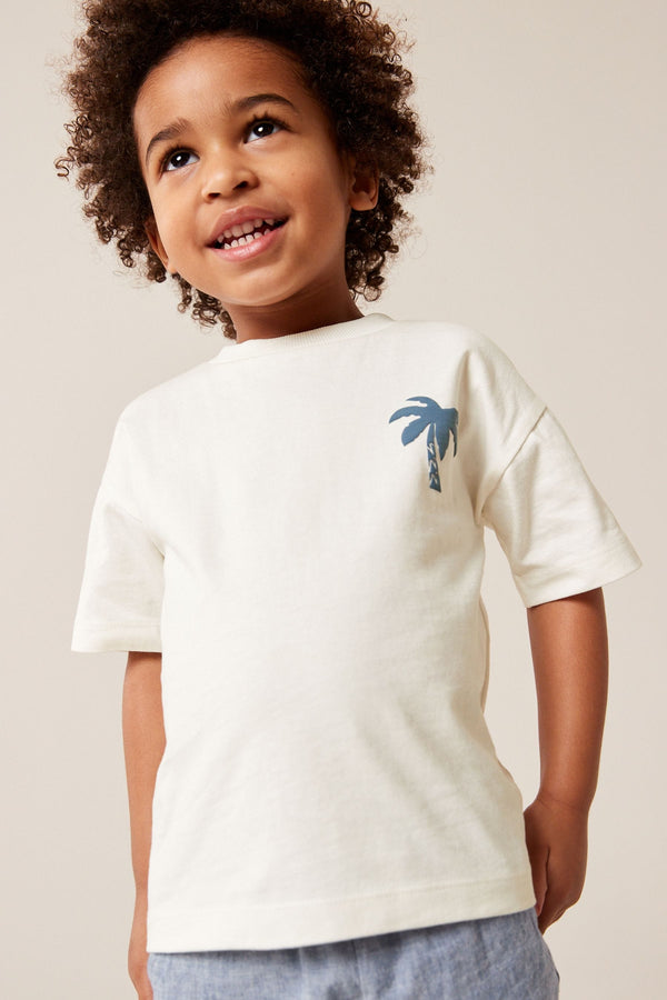 White Simple 100% Cotton Short Sleeve T-Shirt (3mths-7yrs)