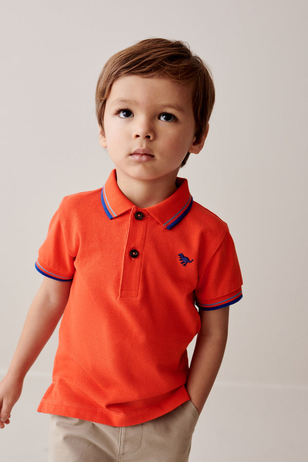 Red Short Sleeve Polo Shirt (3mths-7yrs)