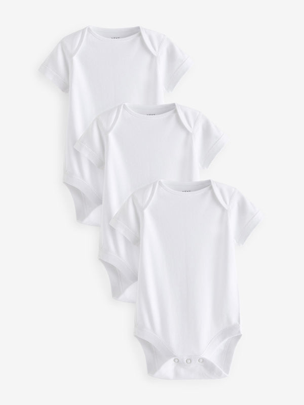 White Kind To Skin Baby Bodysuits 3 Pack