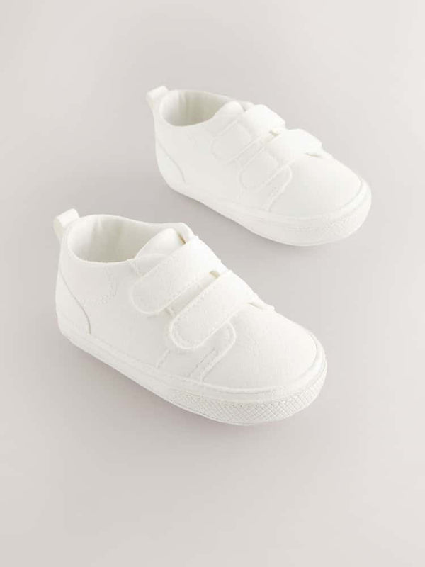 White Baby Two Strap Trainers immediate