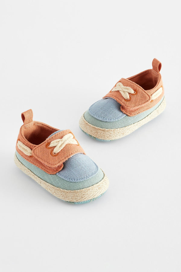 Bright Colourblock Baby Boat Shoes (immediate)