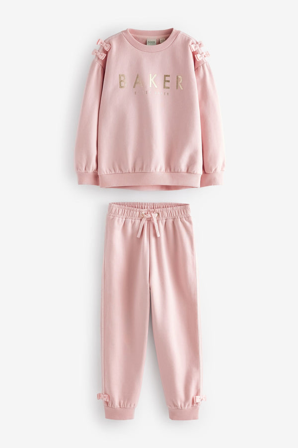 Baker by Ted Baker 100% Cotton Bow Sweater & Joggers Set