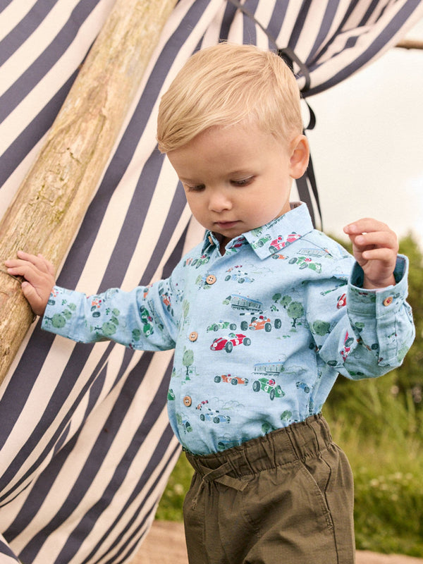 Cath Kidston Blue Print 100% Cotton Shirt (3mths-7yrs)