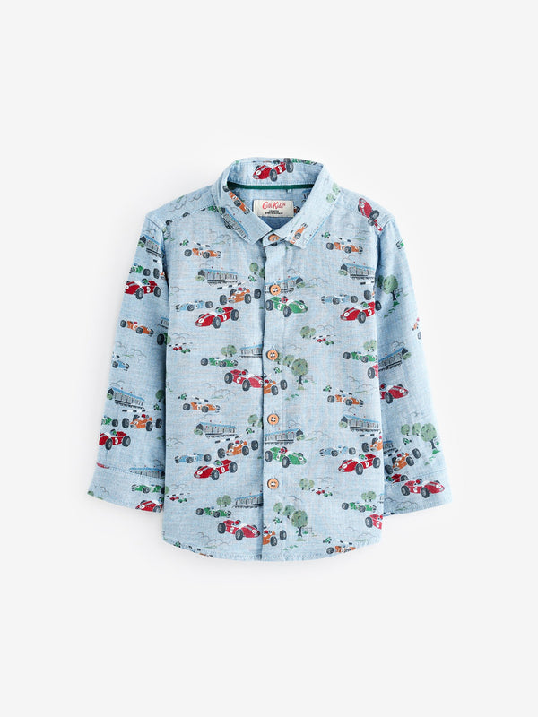 Cath Kidston Blue Print 100% Cotton Shirt (3mths-7yrs)