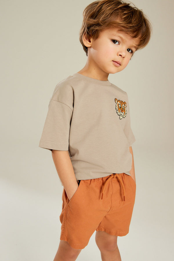 Neutral Tiger Short Sleeve Character T-Shirt (3mths-7yrs)