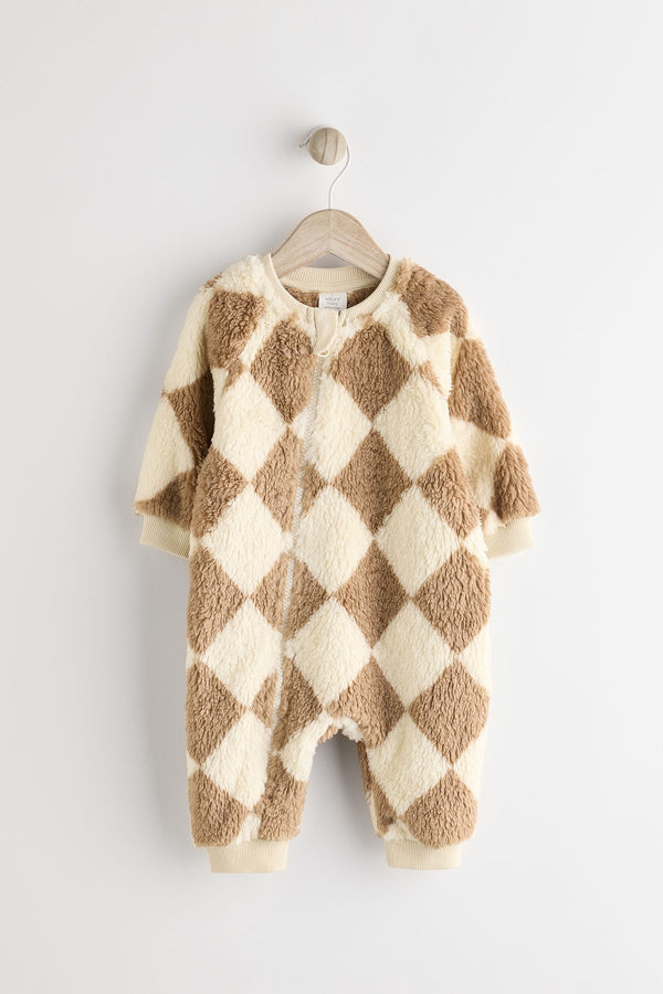 Neutral Baby Fleece Sleepsuit