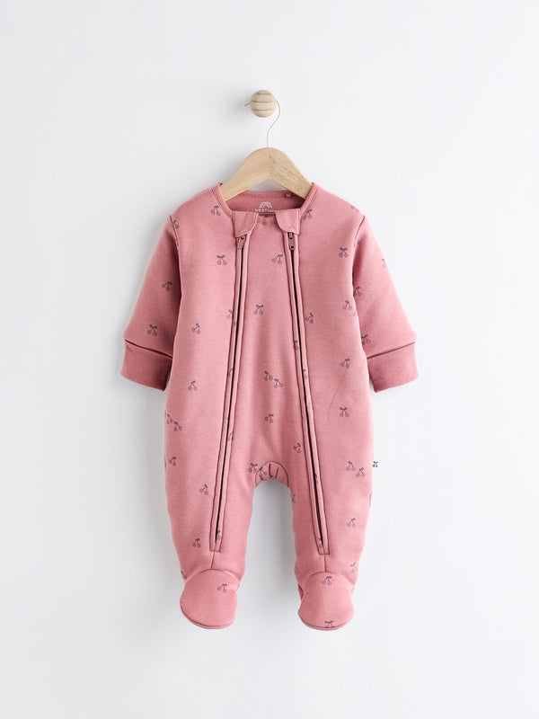 Pink 2.5 Tog Wadded Zip Sleepsuit