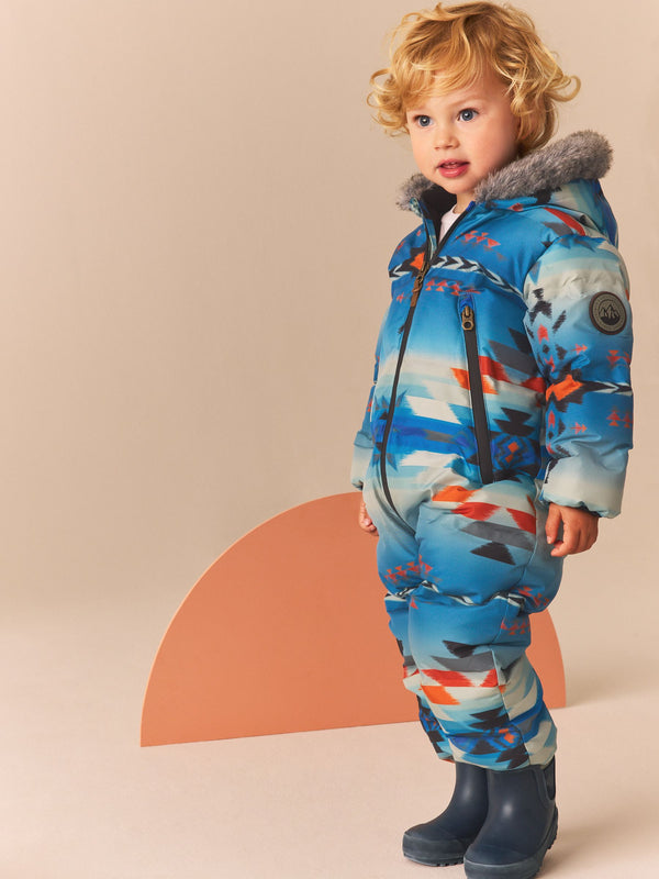 Blue/White Waterproof Snowsuit (3mths-7yrs)