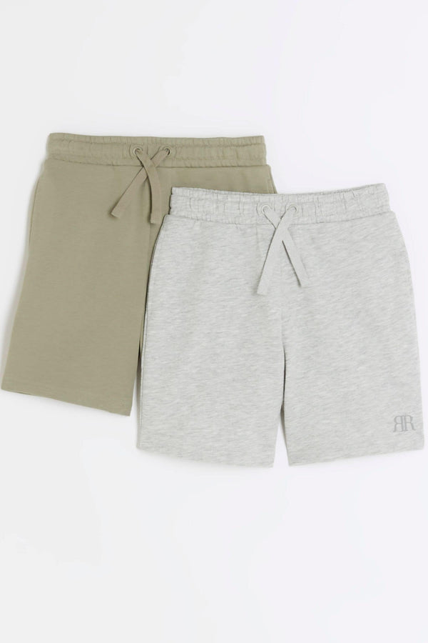 River Island Grey Chrome Mini Boys Multipack 100% Cotton Shorts