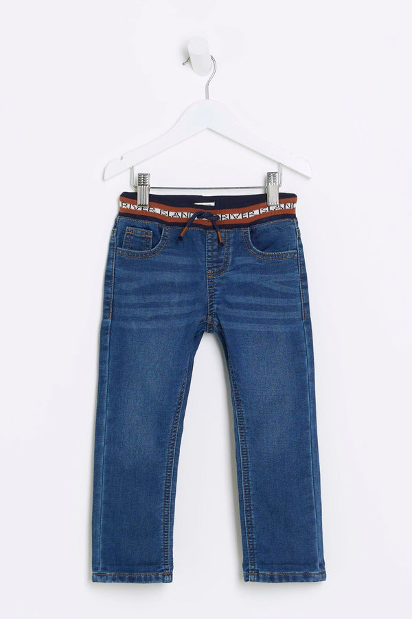 River Island Boys Ribbed Waistband Jeans