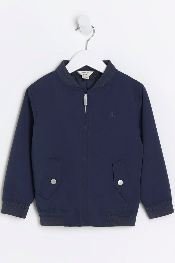 River Island Blue Boys Smart Bomber Jacket