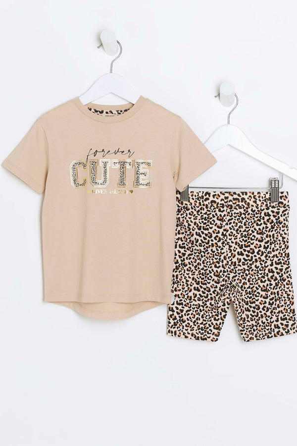 River Island Girls Forever Cute T-Shirt Set