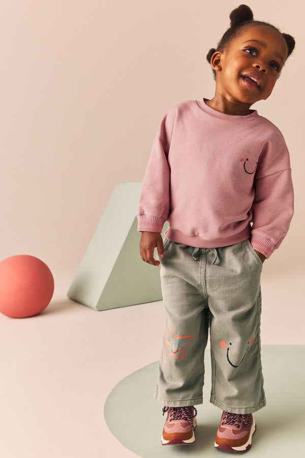 Khaki Green Sweatshirt and Trousers Set (3mths-7yrs)