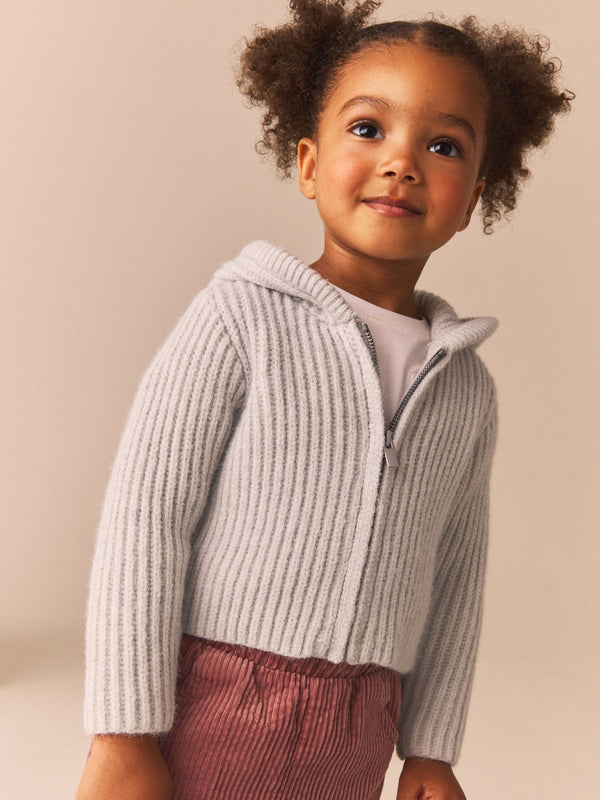 Grey Hooded Cardigan (3mths-7yrs)