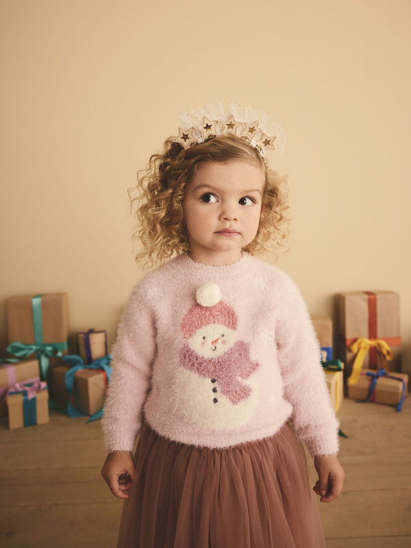 Pink Snowman Christmas Jumper (2-8yrs)