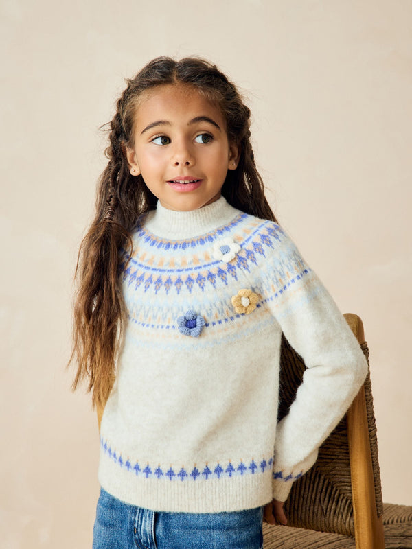 White Fairilse Jumper (3-16yrs)