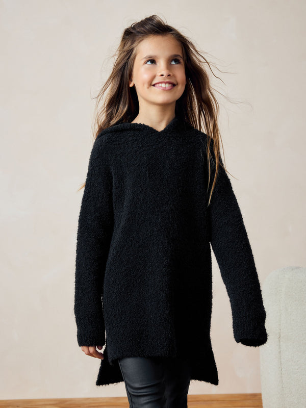 Black Hooded Jumper Dress (3-16yrs)