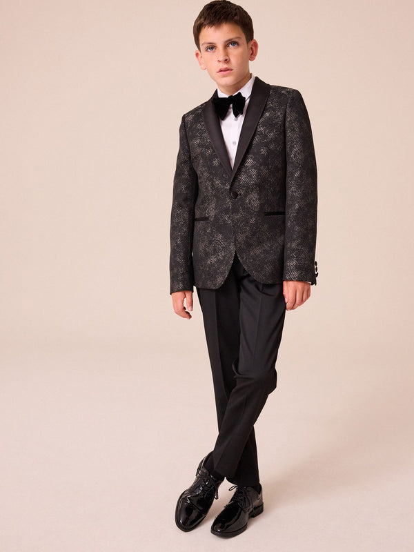 Black/White Mono Jacquard Jacket (3-16yrs)