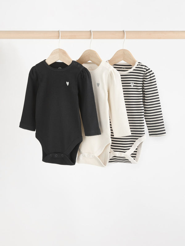 Black/White Bodysuits 3 Pack
