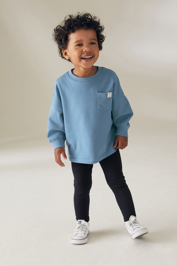 Blue Long Sleeve Top and Leggings Set (3mths-7yrs)