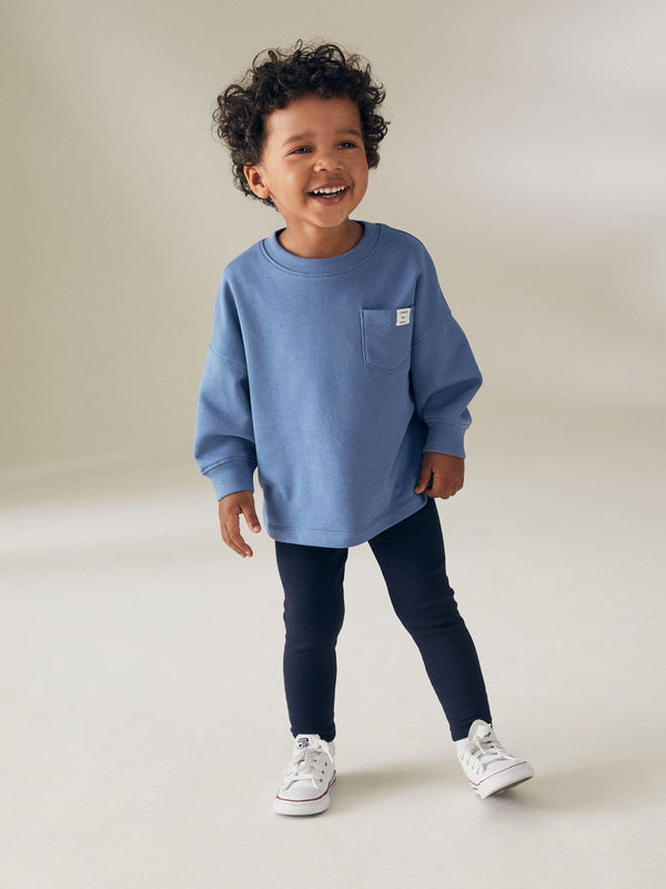 Blue Long Sleeve Top and Leggings Set (3mths-7yrs)