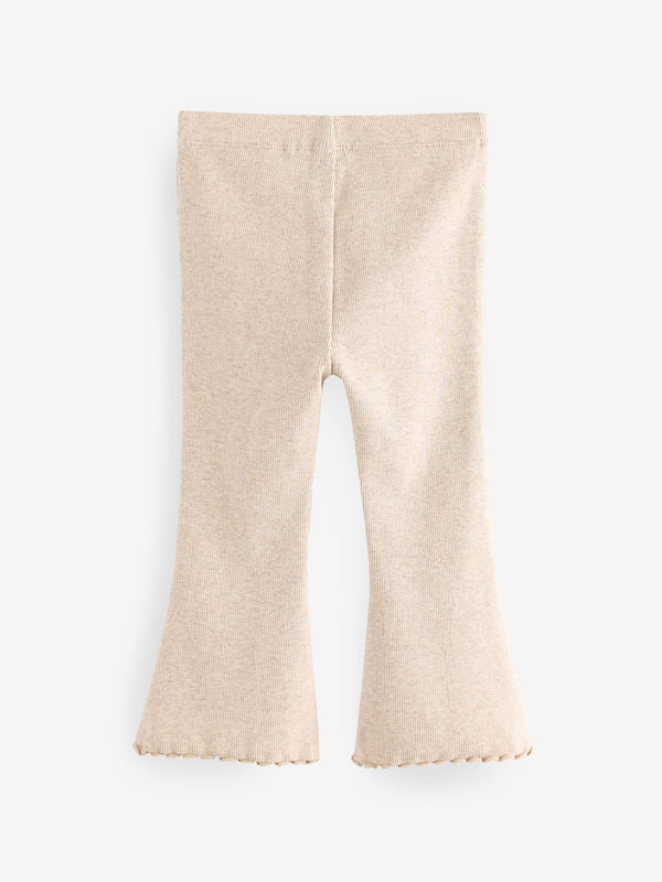 Oatmeal Cream Rib Flare Leggings (3mths-7yrs)