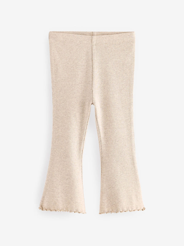 Oatmeal Cream Rib Flare Leggings (3mths-7yrs)